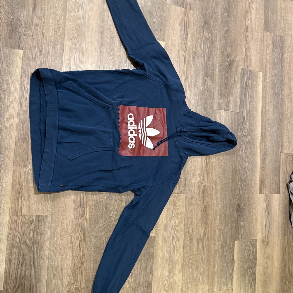 Adidas Dark Blue Fleece Hoodie